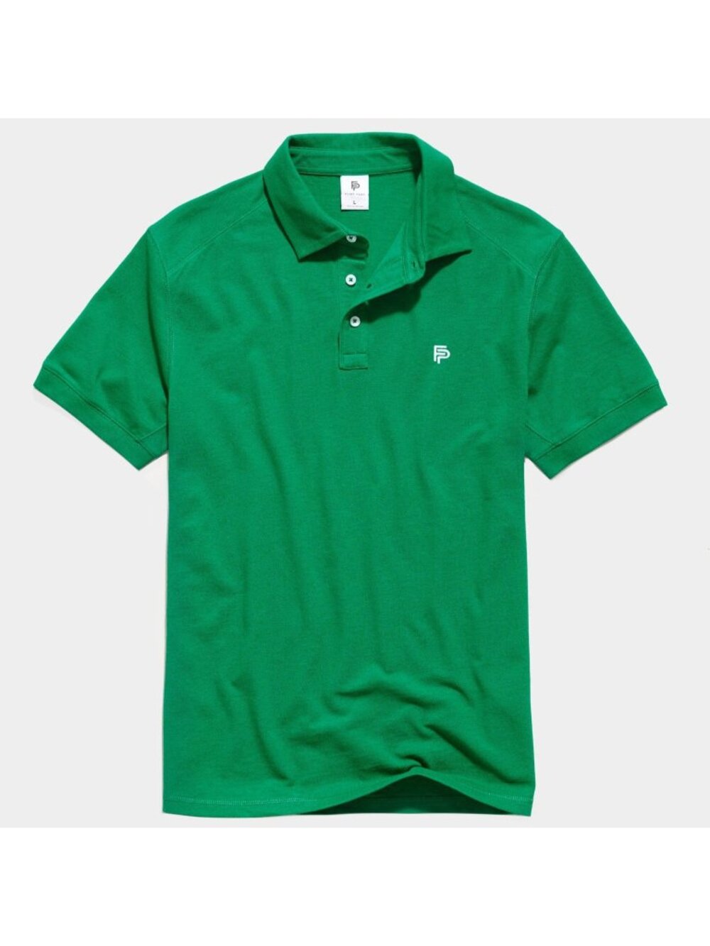 Flint Park Mens Green Polo Shirt Organic Cotton Recycled Polyester Large